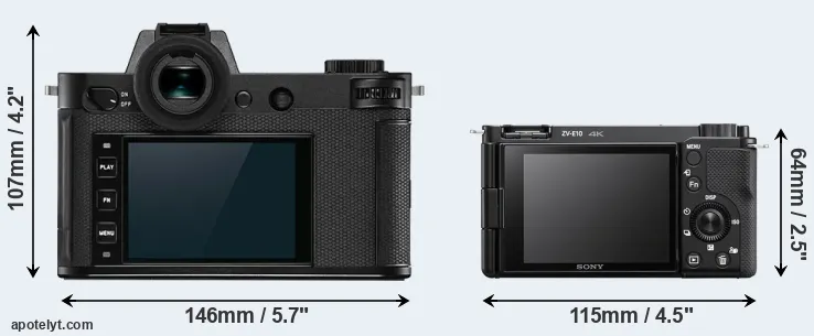 Comparison Leica SL2 or ZV-E10 rear