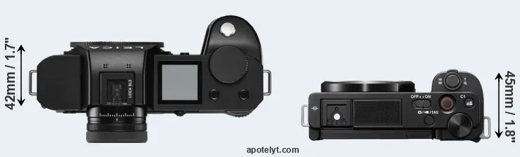 Compare Leica SL2 versus ZV-E10 top