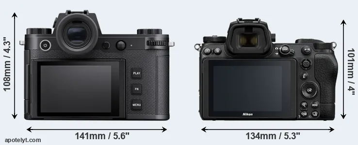 Comparison Leica SL3 or Z6 II rear