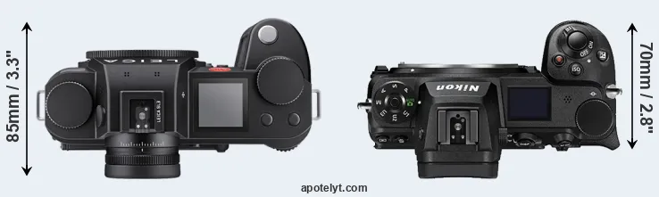 Compare Leica SL3 versus Z6 II top