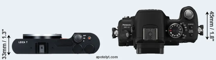 Compare T Typ 701 versus G1 top