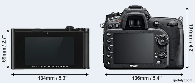 Comparison TL or D7100 rear