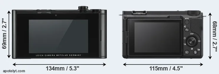 Comparison TL2 or ZV-E10 II rear