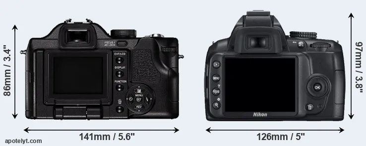 Comparison V-LUX 1 or D3000 rear
