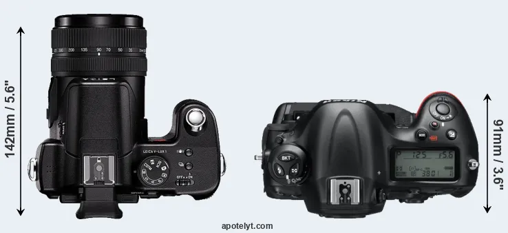Compare V-LUX 1 versus D4 top