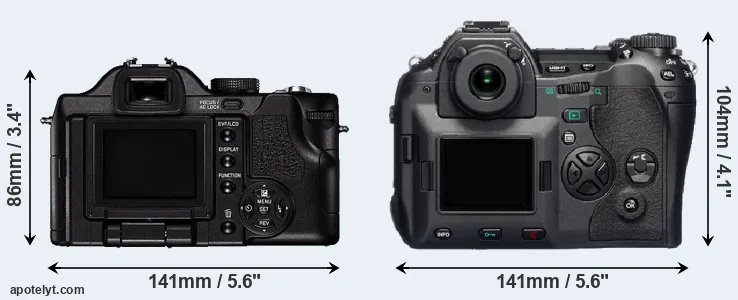 Comparison V-LUX 1 or E-1 rear