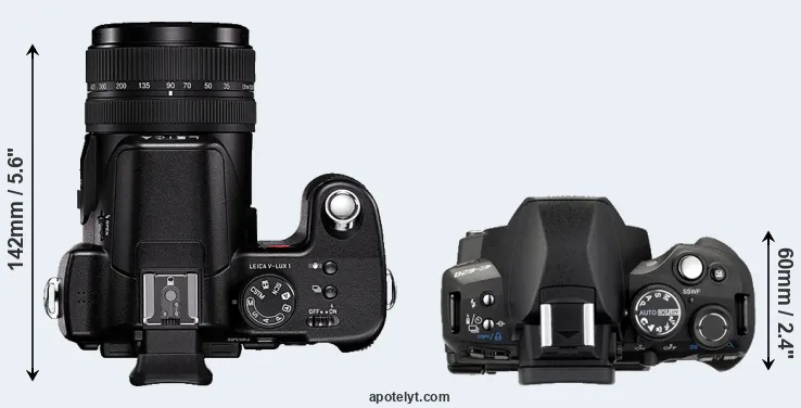 Compare V-LUX 1 versus E-620 top