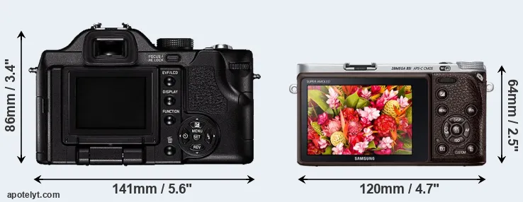 Comparison V-LUX 1 or NX500 rear