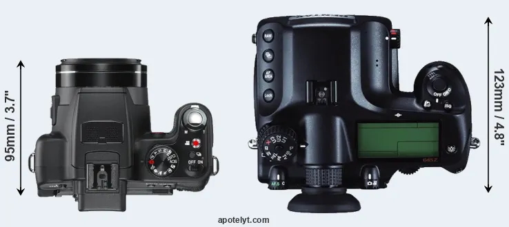 Compare V-LUX 2 versus 645Z top