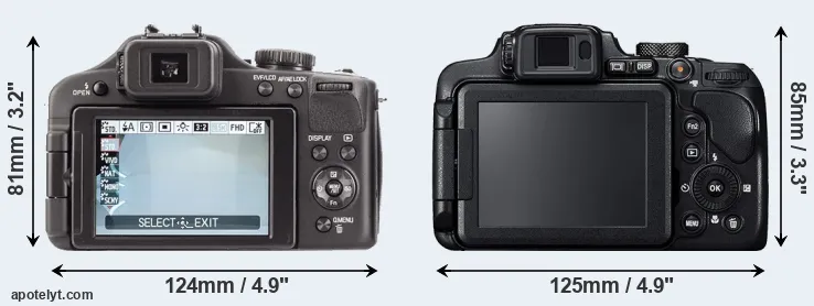 Comparison V-LUX 3 or B700 rear