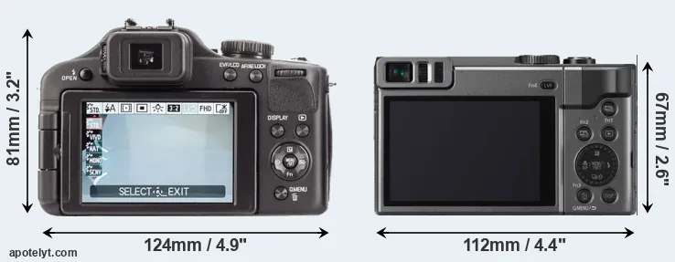 Comparison V-LUX 3 or ZS70 rear