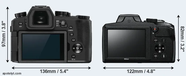 Comparison V-LUX 5 or B600 rear