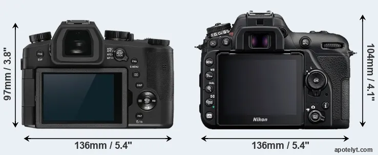 Comparison V-LUX 5 or D7500 rear