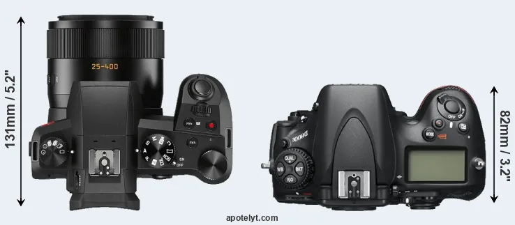 Compare V-LUX 5 versus D800E top