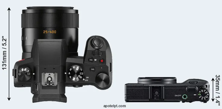 Compare V-LUX 5 versus GR top