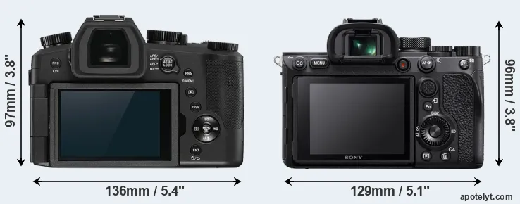 Comparison V-LUX 5 or A7R IV rear