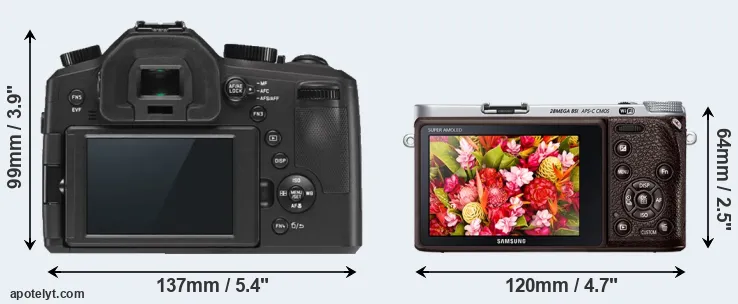 Comparison V-LUX Typ 114 or NX500 rear