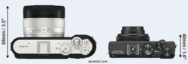 Compare X-U Typ 113 versus Coolpix A top