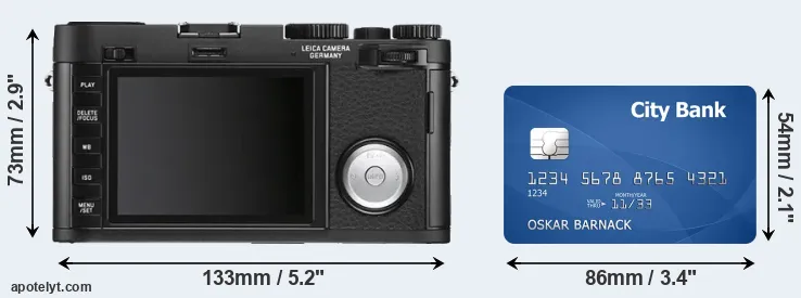 X Vario and credit card rear side