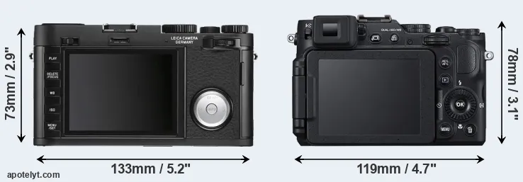 Comparison X Vario or P7800 rear