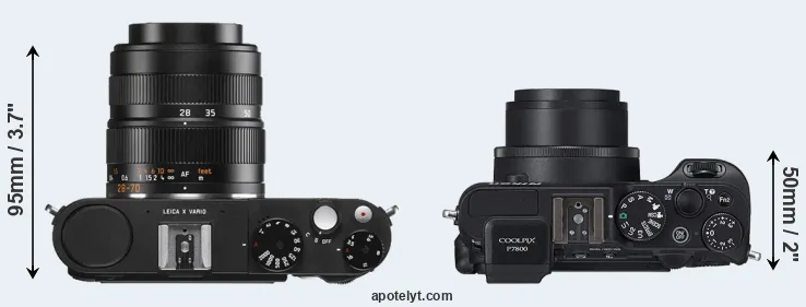 Compare X Vario versus P7800 top