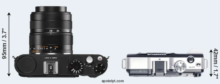 Compare X Vario versus E-PL1 top