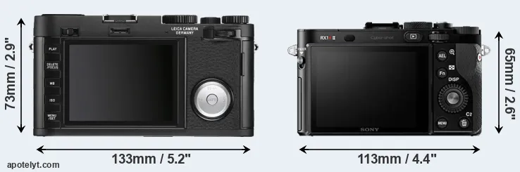 Comparison X Vario or RX1R II rear