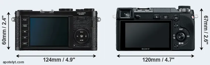 Comparison X1 or NEX-6 rear