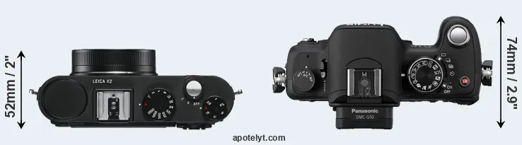 Compare X2 versus G10 top