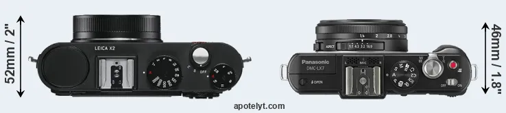 Compare X2 versus LX7 top