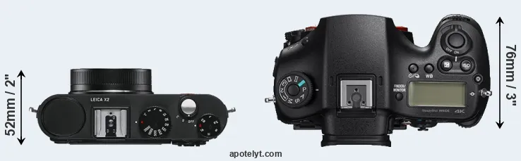 Compare X2 versus A99 II top