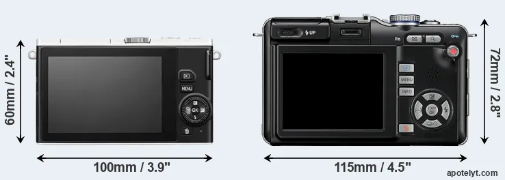 Comparison J4 or E-PL1 rear