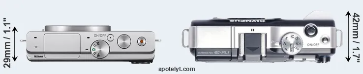 Compare J4 versus E-PL1 top