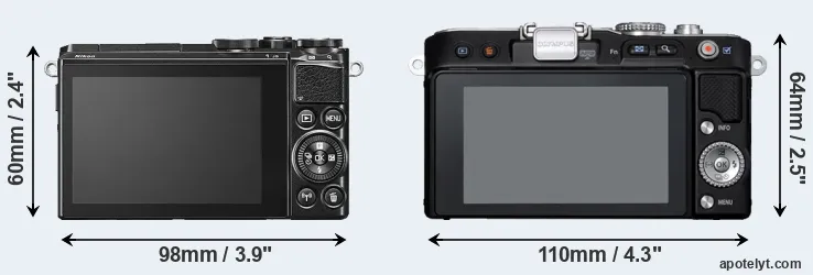 Comparison J5 or E-PL3 rear
