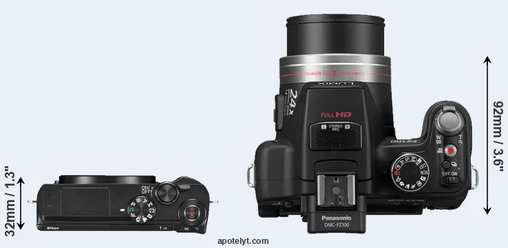 Compare J5 versus FZ100 top