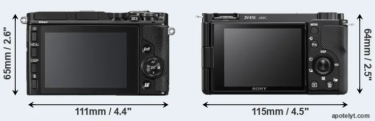 Comparison V3 or ZV-E10 rear