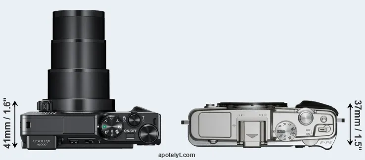Compare A1000 versus E-P5 top