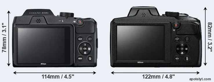 Comparison B500 or B600 rear
