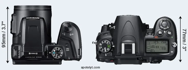 Compare B500 versus D7000 top