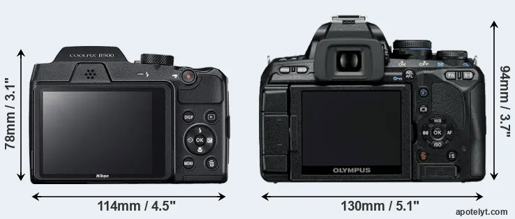 Comparison B500 or E-600 rear