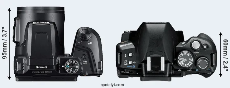 Compare B500 versus E-600 top