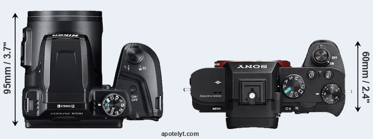 Compare B500 versus A7 II top