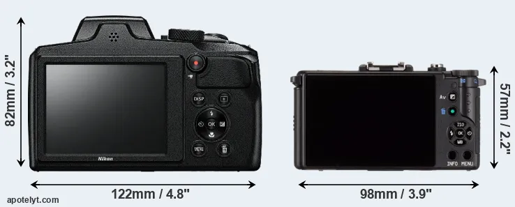 Comparison B600 or Pentax Q rear
