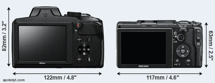 Comparison B600 or GR II rear