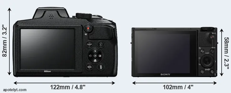 Comparison B600 or RX100 IV rear