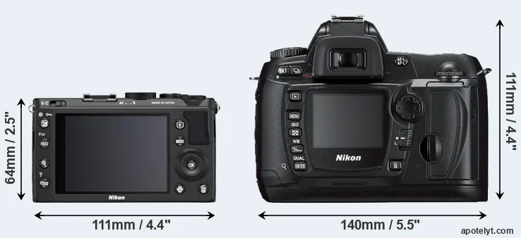 Comparison Coolpix A or D70s rear