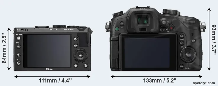Comparison Coolpix A or GH3 rear