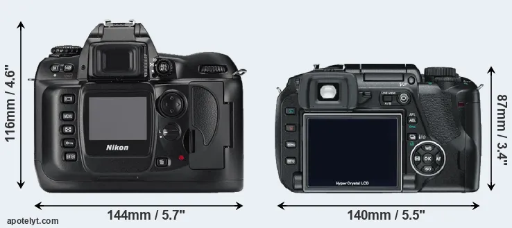 Comparison D100 or E-330 rear