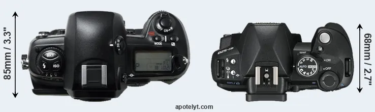 Compare D1H versus E-520 top