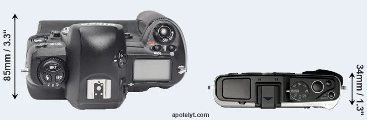 Compare D1X versus E-P3 top